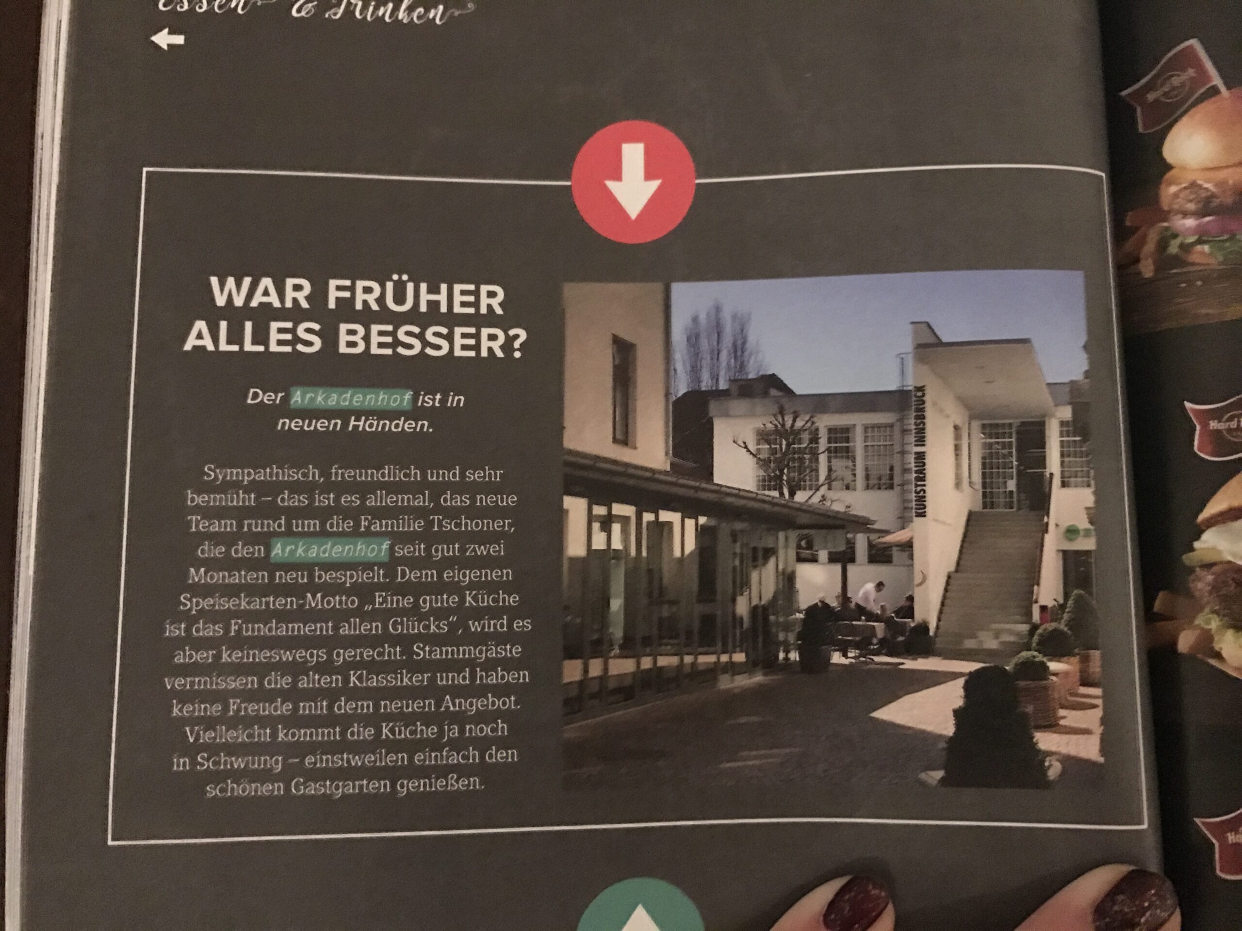 Zeitungsausschnitt 2 Monate nach Eröffnung